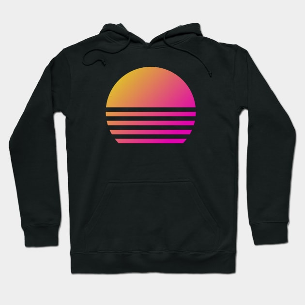 80s Sun Hoodie by Rubikia